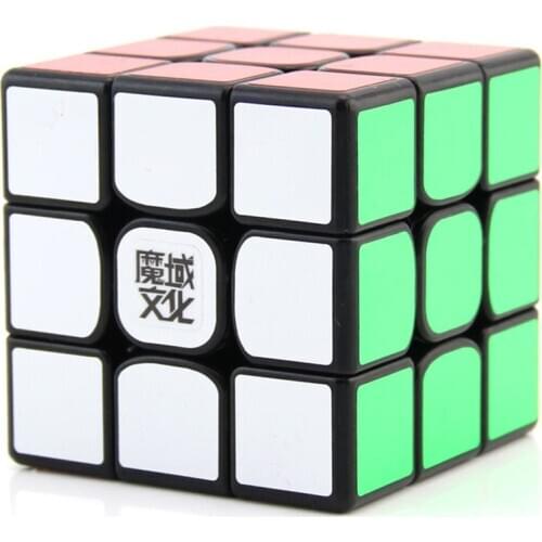 Moyu WeiLong GTS 2 3x3x3 Speed Magic Cube Twisty Puzzle for Intelligence Toy Black 56mm Ultra-Smooth Speed Contest Safe ABS GTS2