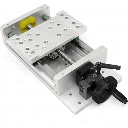 Stroke 300mm C7 CNC Sliding Table Lead Screw 1605 Manual Operation Linear Guides Repositioning Resolution 0.02mm for CNC Machine