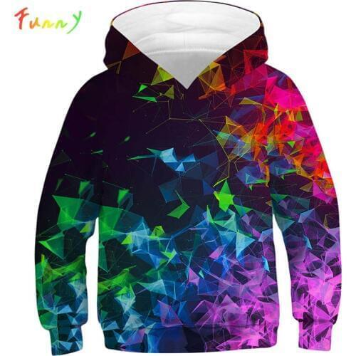 Space Galaxy 3D Print Boys Girls Hoodies Children Long Sleeve Hooded Sweatshirt Enfant Fashion 2020 Spring Thin Kids Outwear