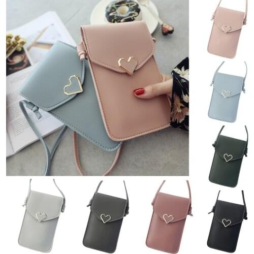 Touch Screen Cell Phone Purse Smartphone Wallet Leather Shoulder Strap Handbag Women Bag