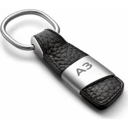 Leather Keychain Keyring Key Chain Ring Key Holder for Audi A3 A4 A5 A6 A7 A8 B6 S3 S4 S5 RS Q3 Q5 Q7 Chaveiro Car Styling