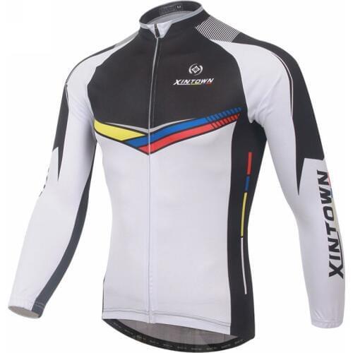 Xintown Mens Long Sleeve Cycling Bike Jersey Long Sleeve Motocross Jacket Racing Sport Bicycle Cycling Clothing Maillot Ciclismo