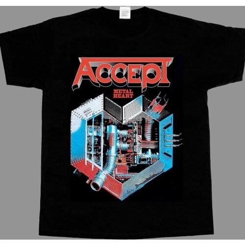 Accept metal heart udo heavy metal short long sleeve new black t shirt