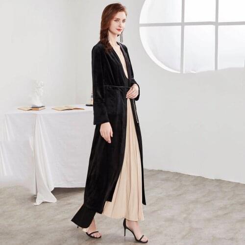 New Arrival Eid Velvet Djellaba Abaya Full Length Embroidery Muslim Dress Dubai Turkey Muslim Dress Islam Abayas With Belt WY64