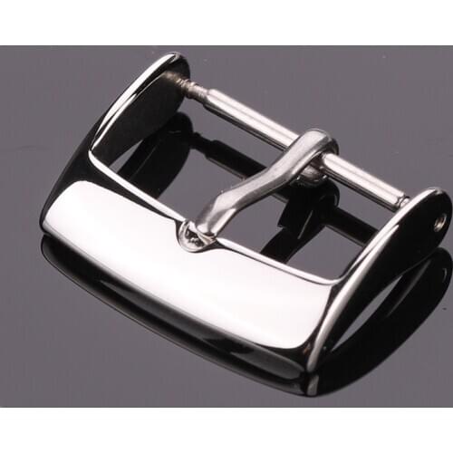 Stainless Steel Silver Polished Watch Buckle 16mm 18mm Women Men Watchband Strap Accessories