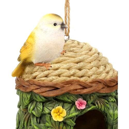 Bird House Garden Nursery Decorative Birds Nest Outdoor Breeding Birdhouse