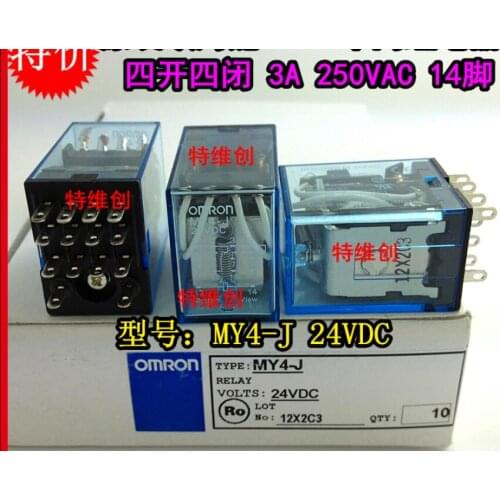 Relay MY4-J-24V four open four closed 14 feet