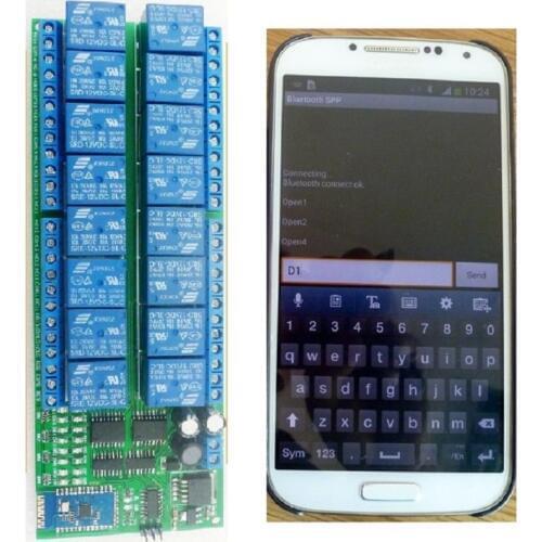 DC 12V 16 Channel Android Phone Bluetooth Control Relay Module 2.4G Wireless Controller for Smart Home LED Lighting system