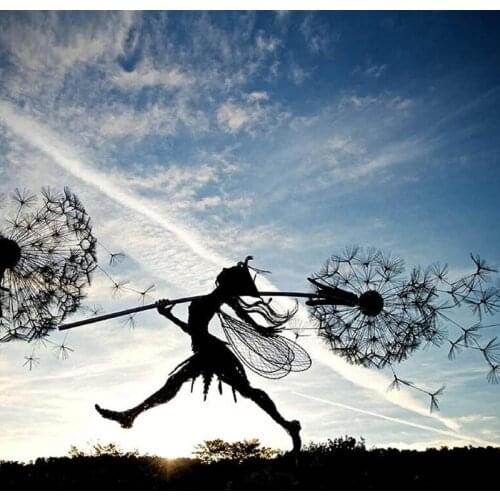 Garden Statues & Sculptures Mythical Flower Fairy Decoration Garden Decoration Statue Lawn Landscape Sculpture Garden Figurines