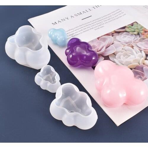 Cute Cloud Transparent 3D Fondant Chocolate Cake Silicone Mold Mousse Baking Pastry Decoration Crystal Epoxy Resin Cake Moulds