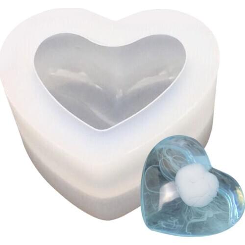 Heart-shaped Silicone Mould Non-stick DIY Fondant Molds Epoxy Resin Mold For Cake Soaps Candles Aromatherapy Stones Crafts