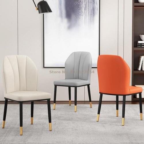 Nordic Light Luxury Dining Chair Home Modern Simple Back Chair Dressing Desk Chair Hotel Chair Negotiation Chair Net Red Stool