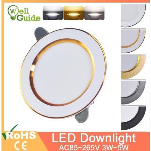 LED Downlight 3W 5W 3000k 4000k 6500k Downlight AC 220V-240V led Downlight Kitchen living room Indoor led recessed downlight