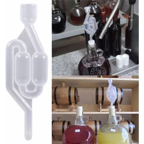 Homemade wine Vent Air lock Exhaust One-way Home Brew Wine Fermentation Airlock Check Valve Water Sealed Valves Plastic Air Lock