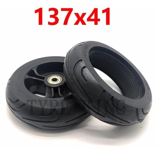 High Quality 137x41 Solid Wheel Plastic Rim137*41 Solid Tyre for Trolley Scooter Electric Scooter, Baby Carriage Tyre Parts