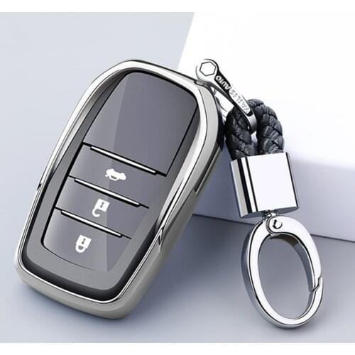 New TPU Car Key Case Auto Key Protection Cover Keychain Keyring Key Chian Ring Accessories For Toyota CROWN Camry COROLLA