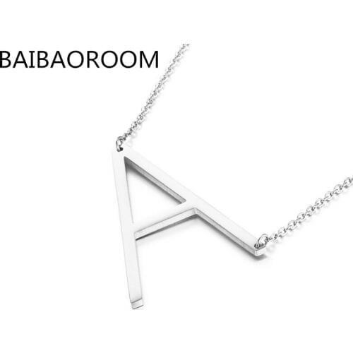 10pcs Jewelry New Arrived Letter Pendant Necklaces Top Quality Tiny Cubic Zirconia Silver Color Women Necklace Mothers Day Gift