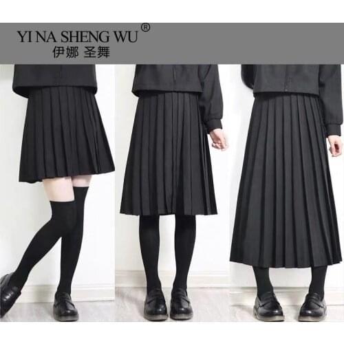 Japanese JK Uniform Skirt Women High Waist Pleated Skirt Autumn Winter College Style Uniform Skirt Girl Student Pleated Skirt