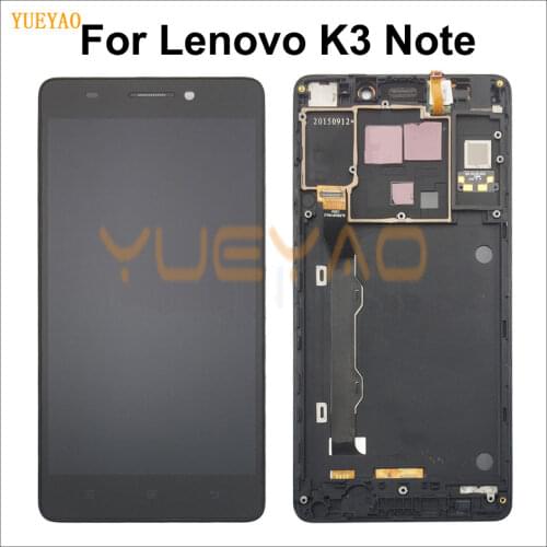 K50-t5 K3 Note K50a40 LCD Display Touch Screen Assembly With Frame For Lenovo K50-t3s LCD Screen Replacement Parts