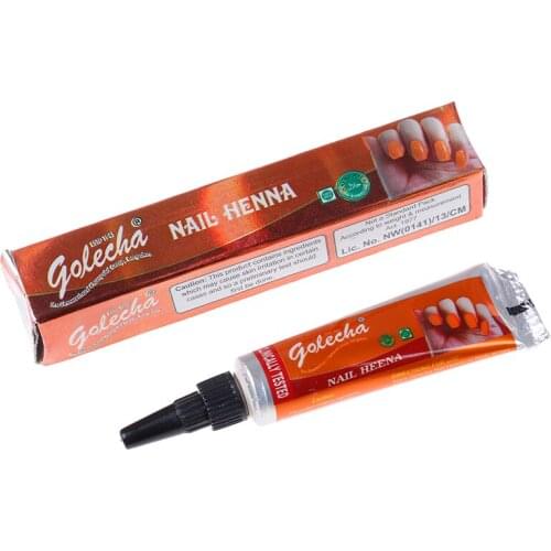 1 Piece Indian GOLECHA Henna Paste Body Art,Mehndi Colored Henna Muslim Nail Polish Paste Cones For Islamic Natural Nail Art