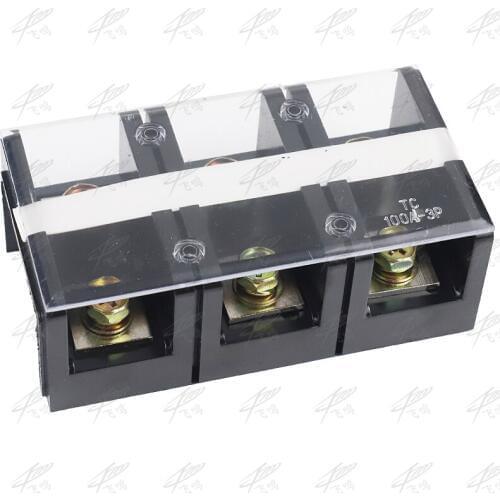 1PCS TC-1003 TC1003 100A 3P Fixed Terminal Double Row Screw Terminal Block Terminal Connector Cable Header Copper
