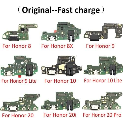 10Pcs/Lot, Original USB Charger Charging Port Dock Connector Micro Board Flex Cable For Huawei Honor 8 9 10 20 Lite 8X Pro 20i