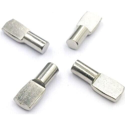 10pcs 5mm Shelf Supports Pegs Studs Clear Iron pins with Nickel plated finish for durability adjustable shelf supports Retail
