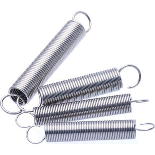 3pcs 0.3mm Wire diameter Stainless steel Open hooks Tension spring hook springs Outer diameter 3mm 65mm-120mm Length