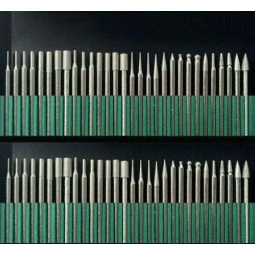30pcs Diamond Burr Bit Set 400Grit 1/8 Shank Rotary Tools W/Storage Case Parts