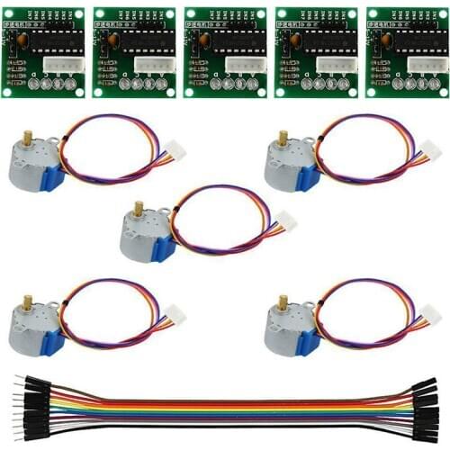 5PCS DC 5V Stepper Motor With ULN2003 Driver Board Cable For Arduino Reduction Step Motor Gear 4 Phase
