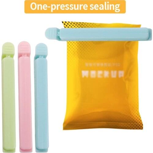 URANN 6Pcs/lot Portable Kitchen Storage Food Snack Seal Sealing Bag Clips Sealer Clamp Plastic Tool Kitchen Accessories