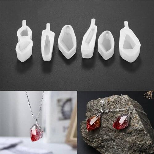 Epoxy Resin Mould For Diy Jewelry Earrings Necklace Pendant Crystal Stone Gem Silicone Molds 1pcs