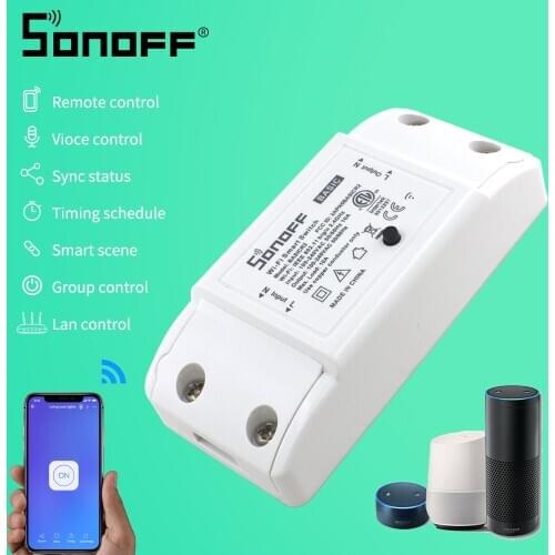 SONOFF Basic Wifi Switch DIY Remote Control For Alexa/Ewelink Smart Home Automation Switch 220V 10A Relay Module All Compatible