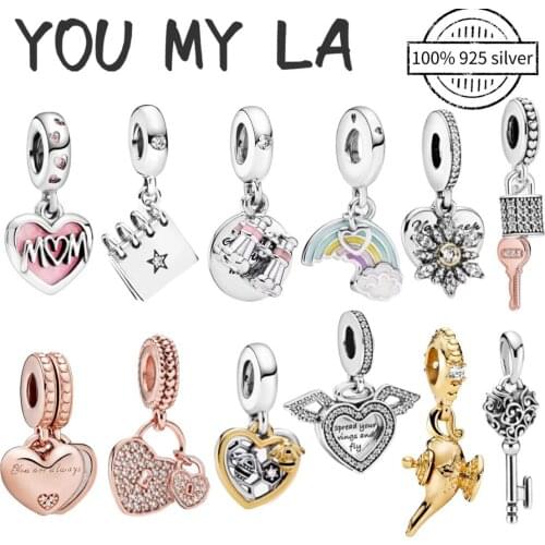 Free Delivery Hot Sale 100% 925 Sterling Silver Beads fit Pando Charm Bracelet for Women Birthday Valentines Day Gift