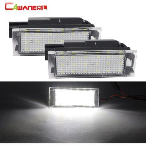 Cawanerl For Renault Laguna Megane Clio Twingo Master Vel Satis Car Styling LED Number License Plate Light White 12V Accessories