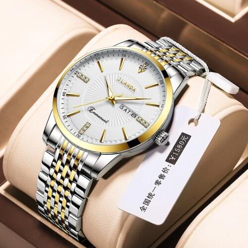 JLANDA Brand Fashion Atmosphere Luxury Waterproof Date Watch Steel Strap Clock Luminous Sports Men Quartz Casual Watches J6709