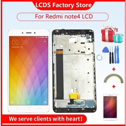 For Xiaomi Redmi Note 4 LCD Display and Touch Screen With Frame 5.5 Inch Tested For Xiaomi Redmi Note 4X Global MTK Helio X20
