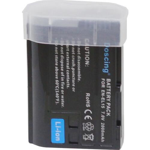 Doscing EN-EL15 EN EL15 Rechargeable Camera battery For Nikon D7000 D7100 D800 D800E D600 D610 D810 D500 D7200 V1 Wholesale
