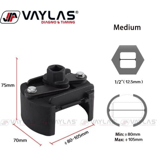 80mm~105mm Two-Jaws Oil Filter Wrench Tool Universal Fuel Filter Removal Wrenches Adjustable Removal Tool for Repairing