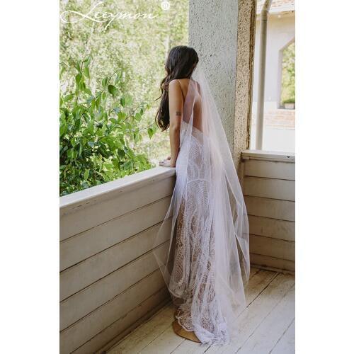 Fashion Chaple Veil One Layer Wedding Veil Plain Tulle Cut Edge Simple Bridal Veil Wedding Accessories