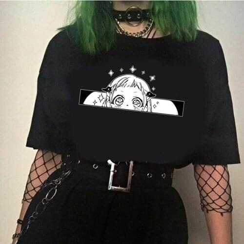 Men Women T-shirt Tops Kawaii Toilet-Bound Hanako-kun T-shirt Crew Neck Fitted Soft Anime Manga Tee Shirt