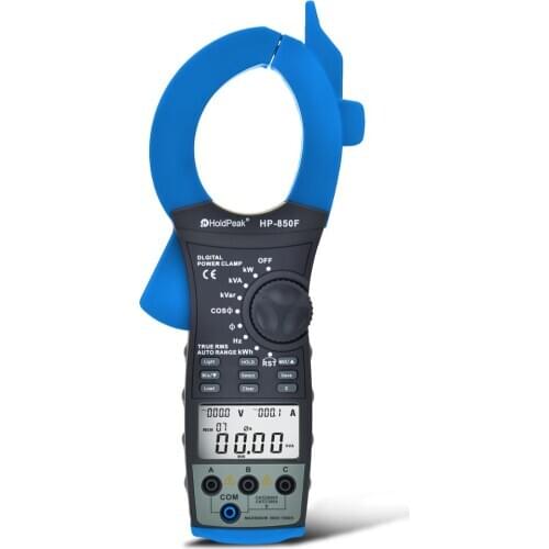 Power Meters HP-850F Intelligent Digital Three-Phase Power Clamp Table Data Interface USB Clamp Type Power Measuring Instrument