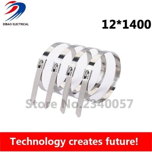 Stainless Steel Cable Ties 100pcs 12mmx1400mm LOCK TIE WRAP /Self-Locking