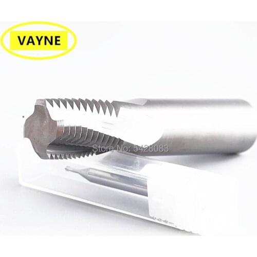 VAYNE For Al Solid Carbide FULL spiral Fine Thread End Milling Cutter M3 M4 M5 M6 M8 M10 M12 M16 M20 M24 M5X0.5/M8*0.75/M16*1.5