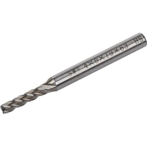 4mm x 6mm Straight Shank 4 Flutes End Mills Milling Cutter