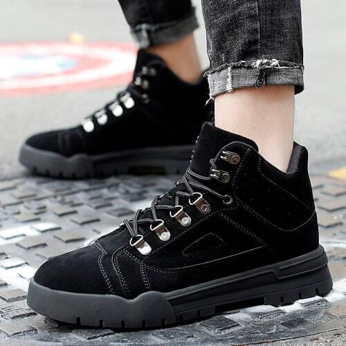 2020 hot black western home zapatos sport para boots long sneaker coturno informales mens winter work Mens sapatos boty spring