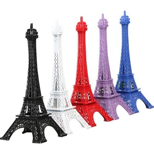 Desktop Decor Paris Eiffel Tower Statue Antique Figurine Home Decor Retro Metal Craft Retro Antique Bronze Eiffel Tower Model
