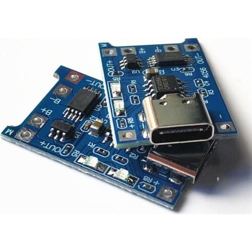 New TP4056 1A lithium battery charging board module TYPE-C USB interface charging protection combo