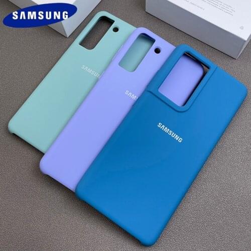 Original Liquid Silicone Phone Case For Samsung Galaxy S21 Plus Ultra S21+ Silky Cover Soft-Touch Finish Back Protective