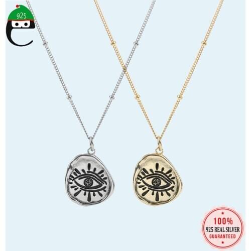 Eye Necklace Jewelry 100% 925 Sterling Silver Pendant Charm Wish Eye Special Birthday Gift for Women Girl 925 Wholesale DS1682